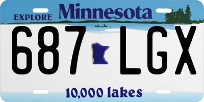 MN license plate 687LGX