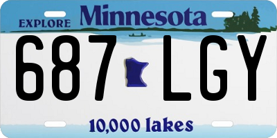 MN license plate 687LGY