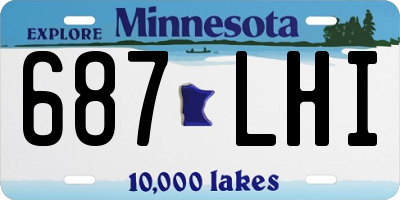 MN license plate 687LHI
