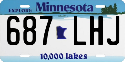 MN license plate 687LHJ