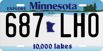 MN license plate 687LHO