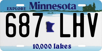 MN license plate 687LHV