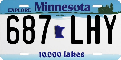 MN license plate 687LHY