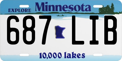 MN license plate 687LIB