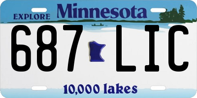 MN license plate 687LIC