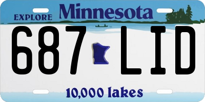 MN license plate 687LID