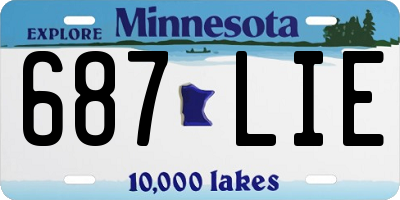 MN license plate 687LIE