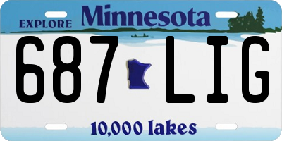 MN license plate 687LIG