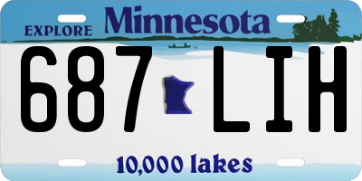 MN license plate 687LIH