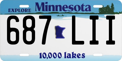MN license plate 687LII