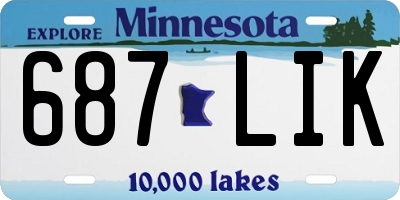 MN license plate 687LIK