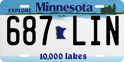 MN license plate 687LIN