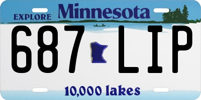 MN license plate 687LIP
