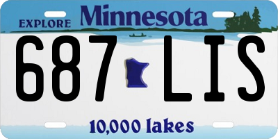 MN license plate 687LIS
