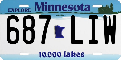 MN license plate 687LIW