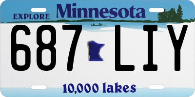 MN license plate 687LIY