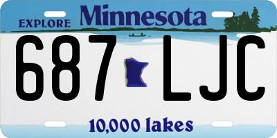 MN license plate 687LJC