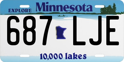 MN license plate 687LJE