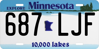 MN license plate 687LJF