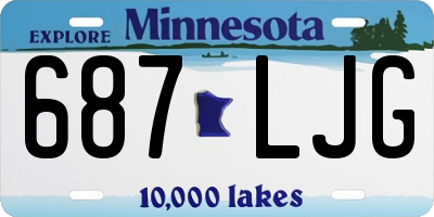 MN license plate 687LJG