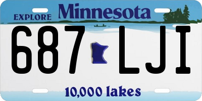 MN license plate 687LJI