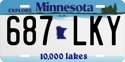 MN license plate 687LKY