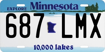 MN license plate 687LMX
