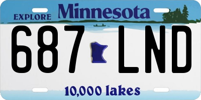 MN license plate 687LND