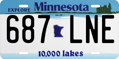 MN license plate 687LNE