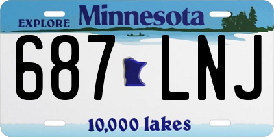 MN license plate 687LNJ