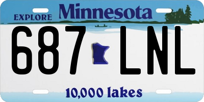 MN license plate 687LNL