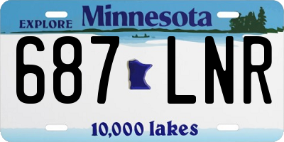 MN license plate 687LNR