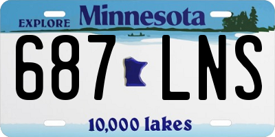 MN license plate 687LNS