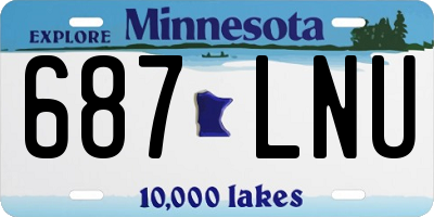 MN license plate 687LNU