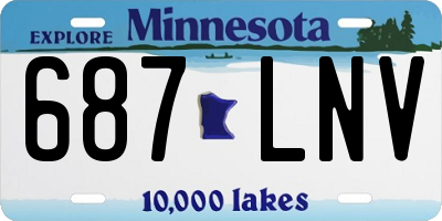 MN license plate 687LNV
