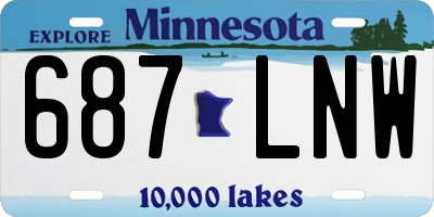 MN license plate 687LNW