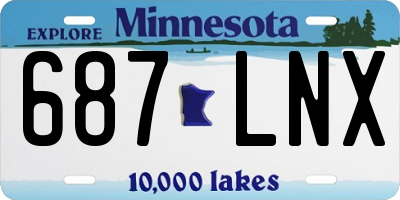 MN license plate 687LNX