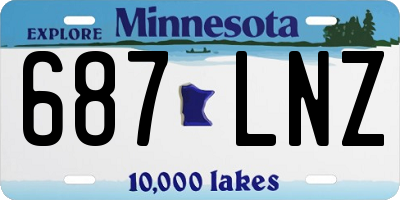 MN license plate 687LNZ