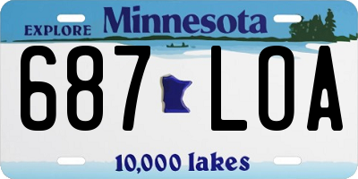 MN license plate 687LOA