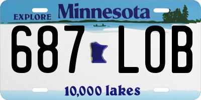 MN license plate 687LOB