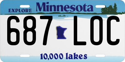MN license plate 687LOC