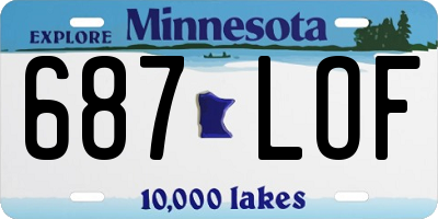 MN license plate 687LOF