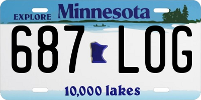 MN license plate 687LOG