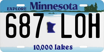 MN license plate 687LOH