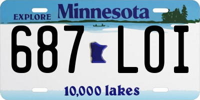 MN license plate 687LOI