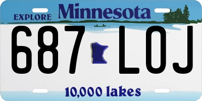 MN license plate 687LOJ
