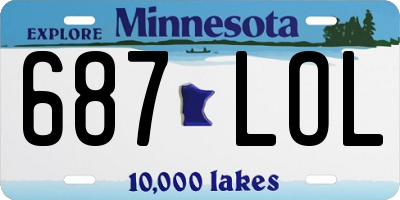 MN license plate 687LOL