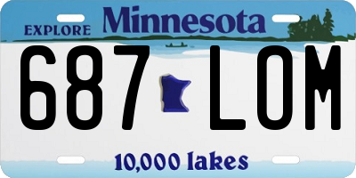 MN license plate 687LOM