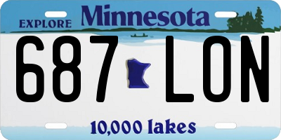 MN license plate 687LON