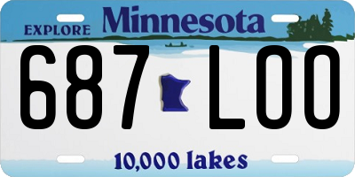 MN license plate 687LOO